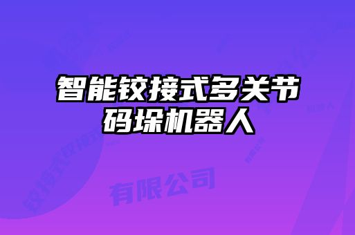 智能鉸接式多關節碼垛機器人