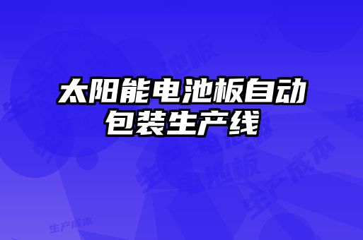 太陽(yáng)能電池板自動(dòng)包裝生產(chǎn)線(xiàn)