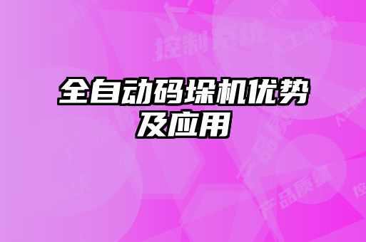 全自動碼垛機優(yōu)勢及應用